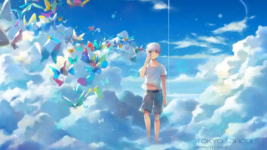 4k动漫壁纸 - 场景 - 天空 - 少年「哲风壁纸」