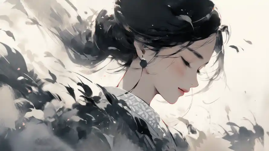 4kAI壁纸-人物插画和动漫壁纸-古风女子「哲风壁纸」