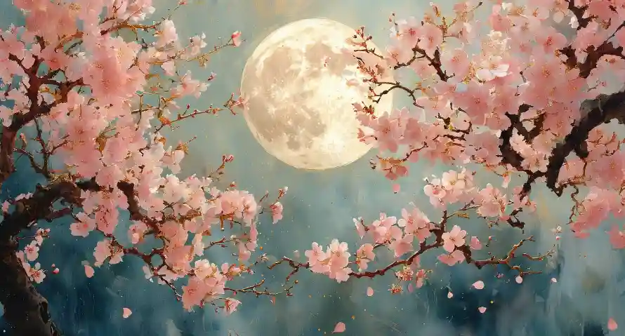 2k唯美壁纸-花景 - 月夜-壁纸分享「哲风壁纸」