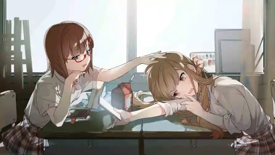 7k动漫壁纸-唯美风与少女-互动场景热门的壁纸「哲风壁纸」