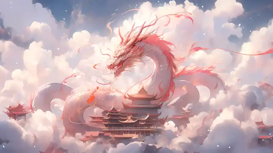 4kAI壁纸-中国龙壁纸和云端-奇幻场景壁纸分享「哲风壁纸」