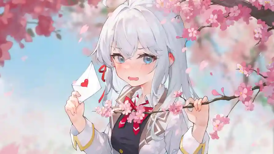 4k动漫壁纸 - 少女 - 樱花 - 动漫壁纸「哲风壁纸」