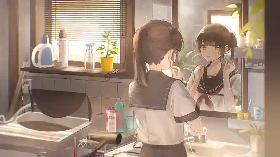 4k动漫壁纸 - 少女 - 动漫壁纸 - 室内场景「哲风壁纸」