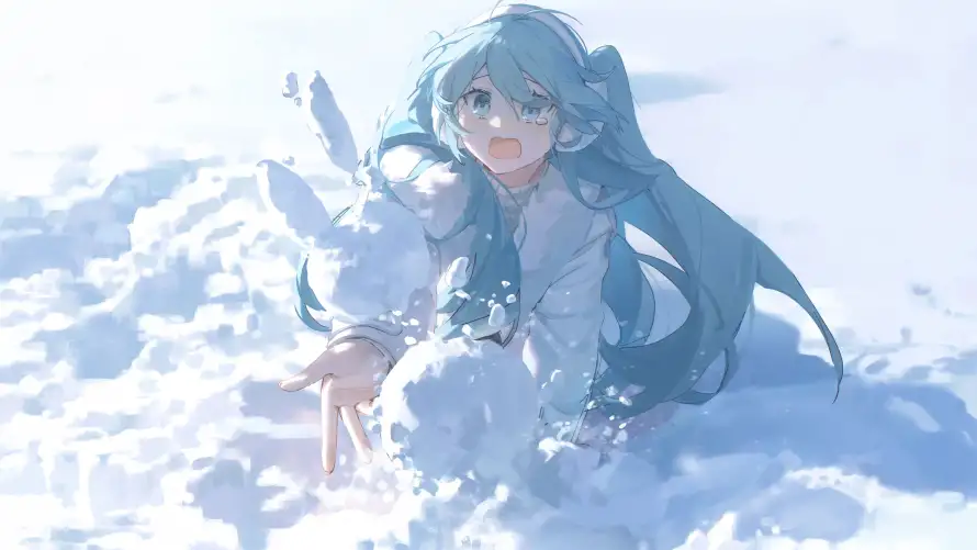 4k动漫壁纸 - 少女 - 雪景 - 二次元「哲风壁纸」