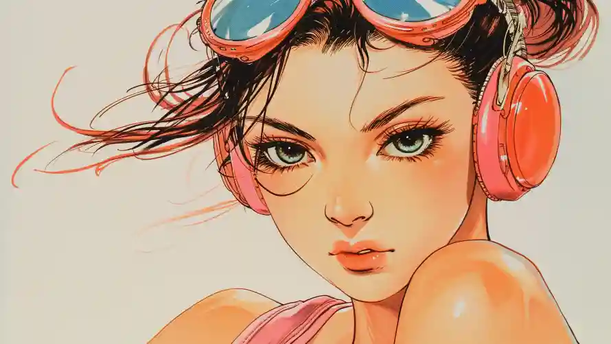 4k动漫壁纸-护目镜壁纸和美女-个性美女壁纸分享「哲风壁纸」