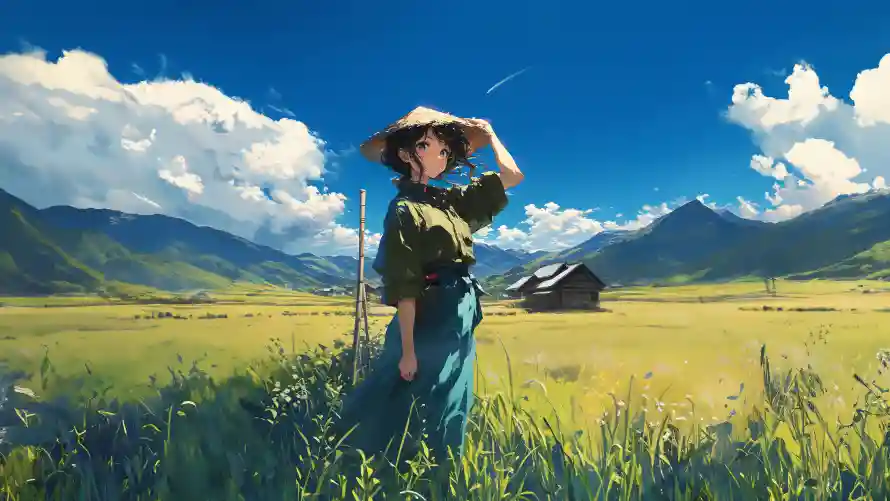 4kAI壁纸-AI少女 - 少女-草帽少女热门的壁纸「哲风壁纸」
