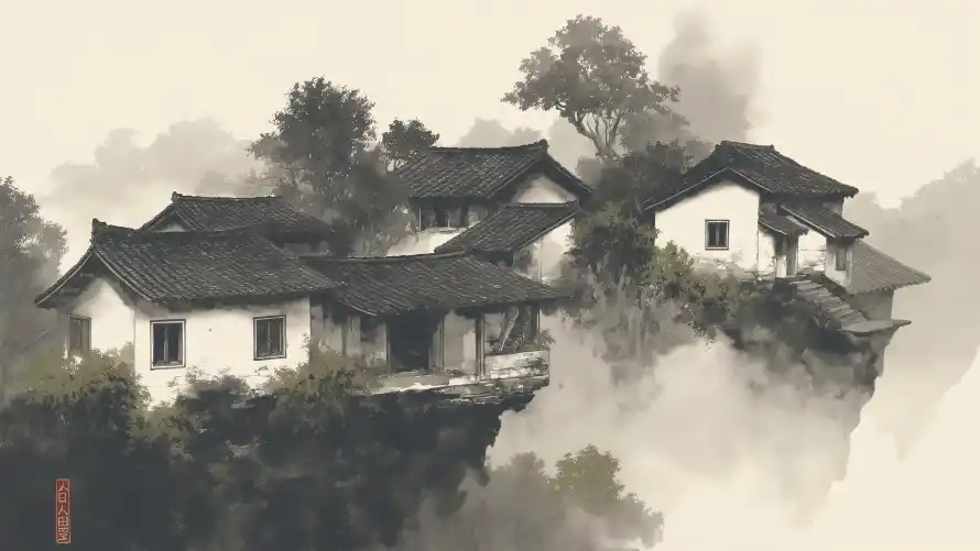 6kAI壁纸-中式山水壁纸和意境-传统建筑免费下载「哲风壁纸」
