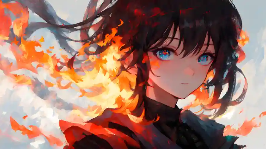 4kAI壁纸-蓝眼睛与少女-AI少女壁纸推荐「哲风壁纸」