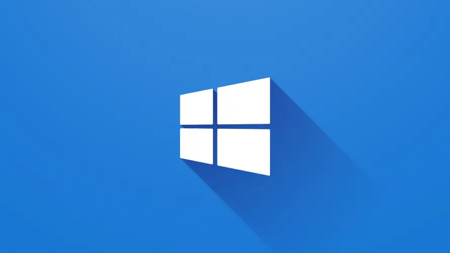 4k微软标志壁纸-系统图标与蓝色背景-win10「哲风壁纸」