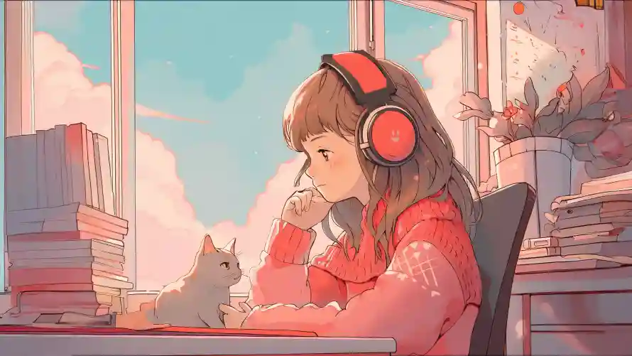 4k动漫壁纸-动漫壁纸 - 少女-室内画面免费下载「哲风壁纸」