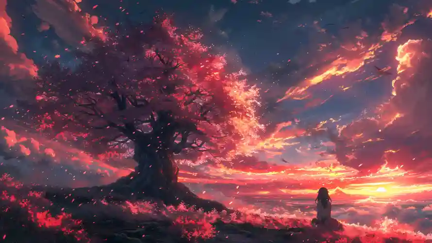 4k人物壁纸-梦幻场景和夕阳-免费下载「哲风壁纸」