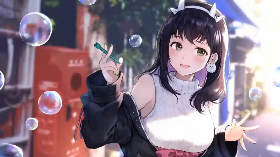4k动漫壁纸-二次元与少女-元气少女热门的壁纸「哲风壁纸」