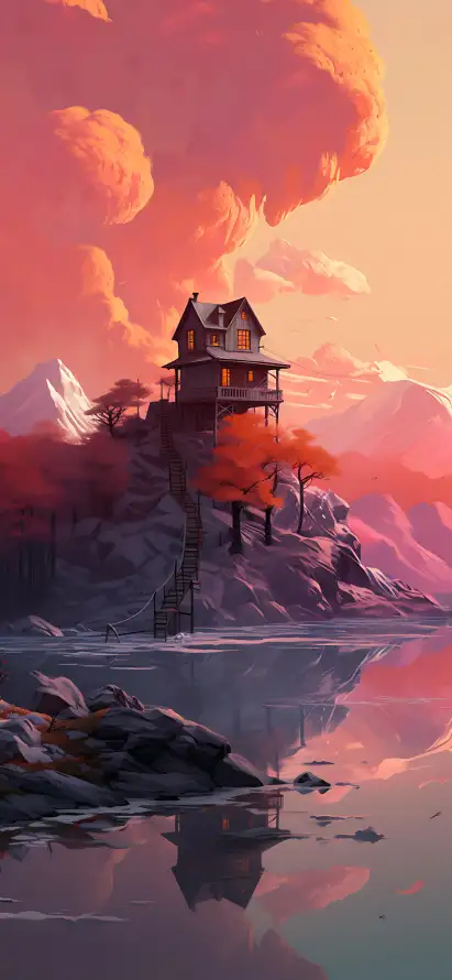 4k唯美意境壁纸 - 奇幻风景 - 山水建筑 - 梦幻场景「哲风壁纸」