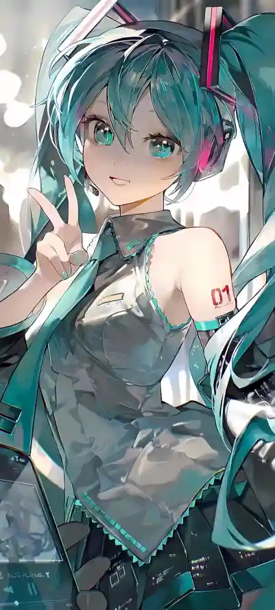 4k可爱风壁纸 - 初音未来 - 动漫角色 - 蓝发造型「哲风壁纸」