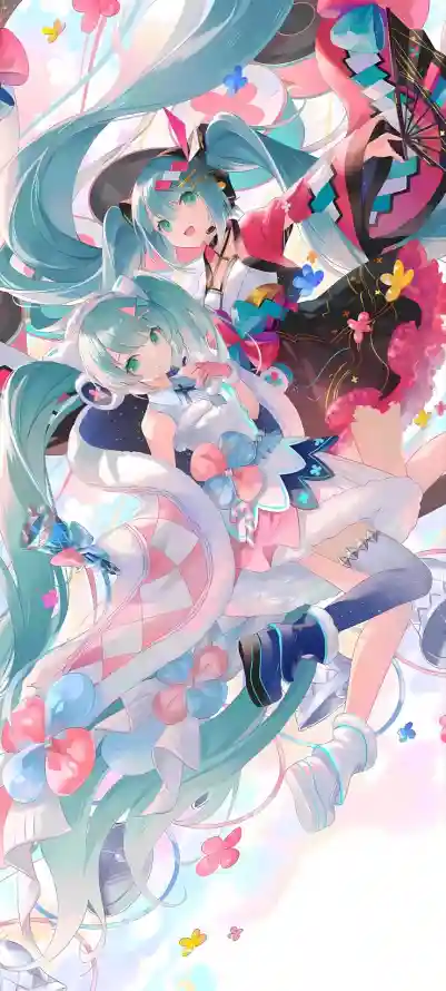4k初音未来壁纸 - 动漫角色 - 多彩元素 - 梦幻画面「哲风壁纸」