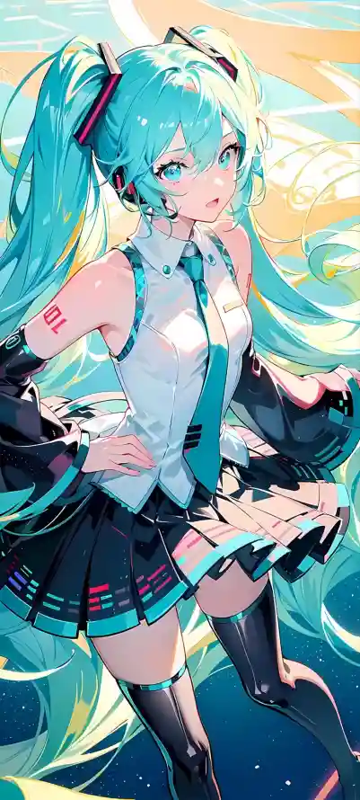 4k初音未来壁纸 - 动漫角色 - 蓝发少女 - 音乐偶像「哲风壁纸」