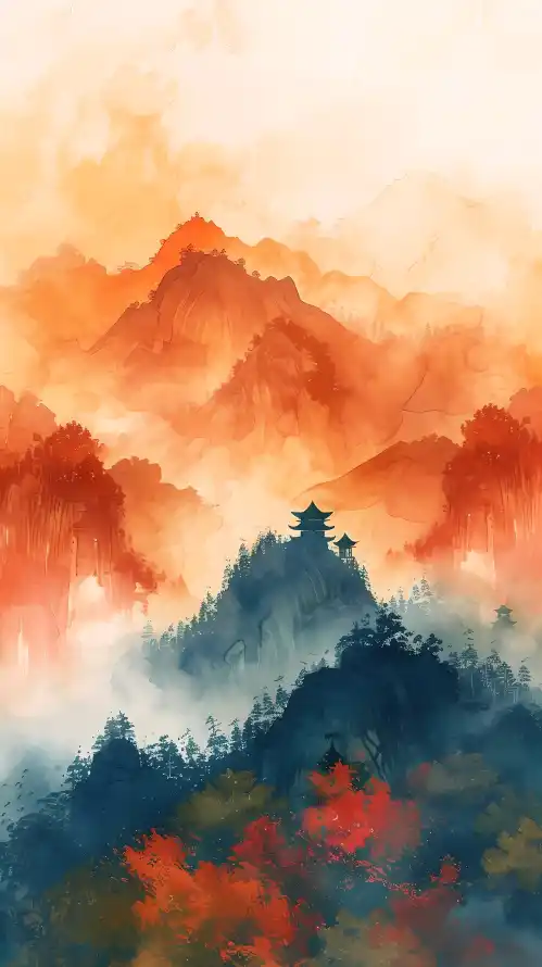 4k山色壁纸 - 中式山水 - 山水风景 - 手机背景「哲风壁纸」