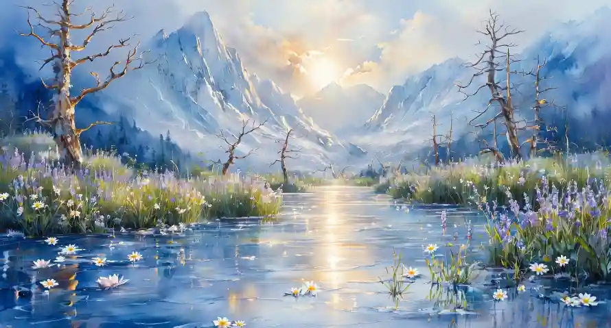 2k山水壁纸-绘画风景和梦幻-自然风光壁纸推荐「哲风壁纸」