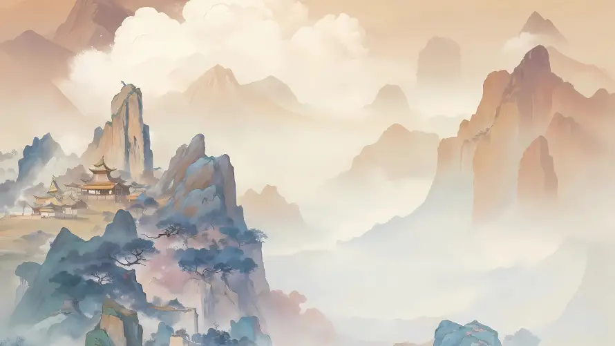 4kAI壁纸-中国风与山-中国风意境免费下载「哲风壁纸」