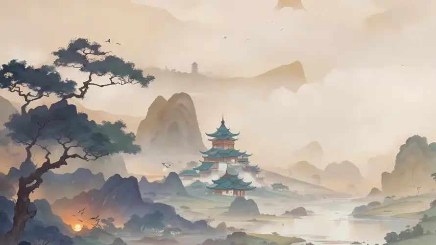 4kAI壁纸-中国风和山水-AI山水热门的壁纸「哲风壁纸」