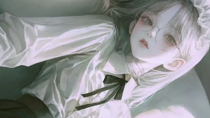 4k少女壁纸-唯美风格和眼镜-少女形象壁纸分享「哲风壁纸」