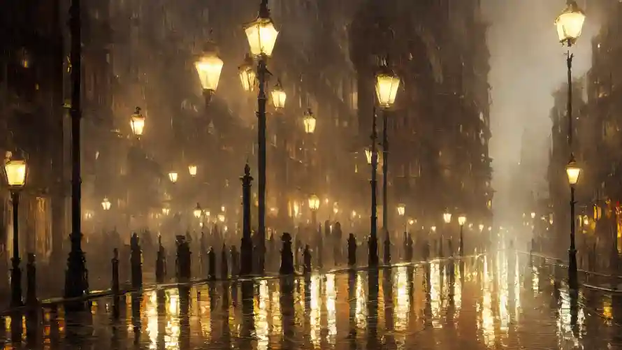 4kAI壁纸-路灯壁纸和夜景-热门的壁纸「哲风壁纸」