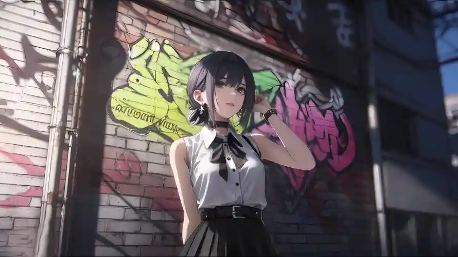 2k原创壁纸-创意背景与动漫人物-涂鸦背景「哲风壁纸」