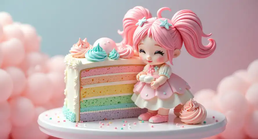 2k3D壁纸-小女孩与可爱-儿童插画免费下载「哲风壁纸」