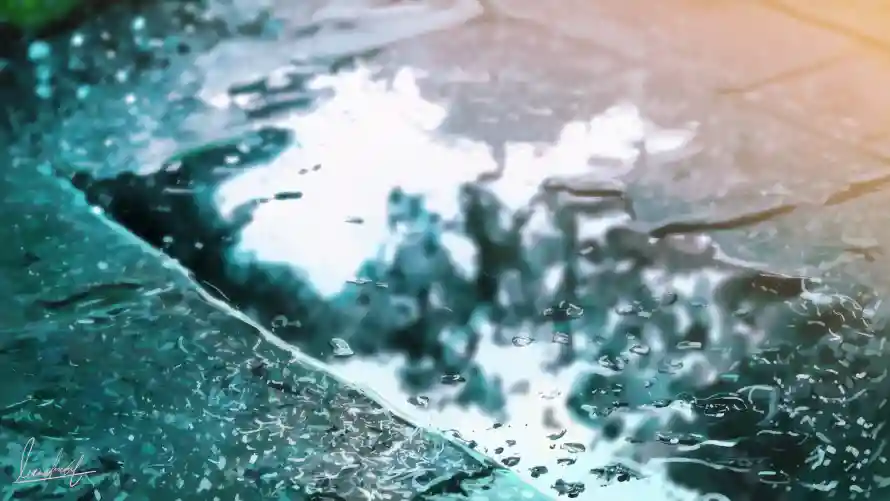 4k插画壁纸-二次元与倒影背景-地面纹理「哲风壁纸」