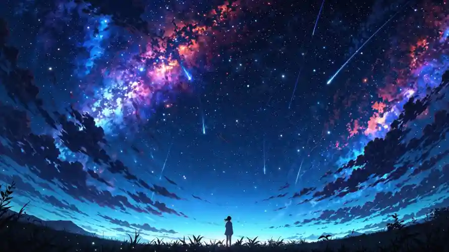 4k动漫壁纸-二次元 - 夜景-人物剪影壁纸推荐「哲风壁纸」