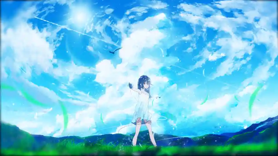 3k美女壁纸-二次元与少女插画-风之少女「哲风壁纸」