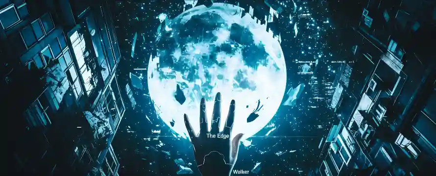 5k场景壁纸-破碎月亮和夜景-科幻场景热门的壁纸「哲风壁纸」
