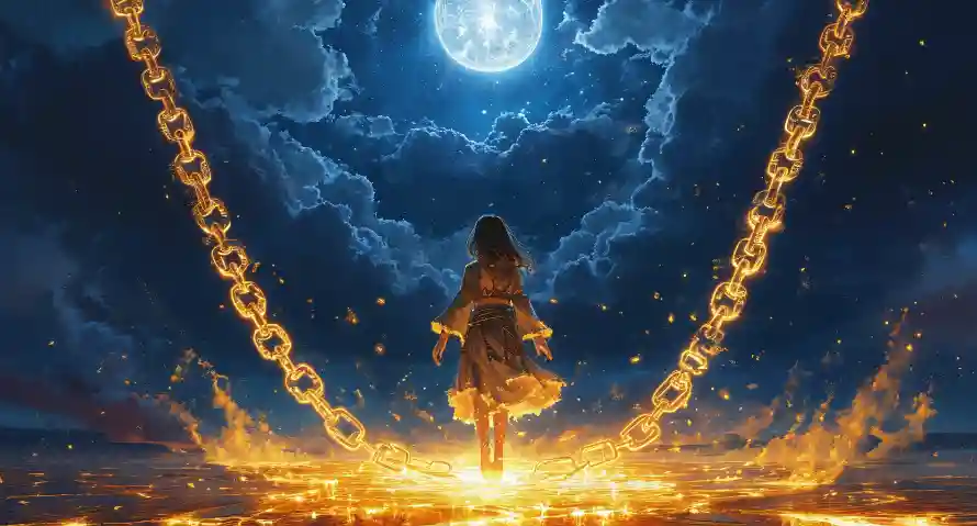 2k女孩壁纸-奇幻风格与法师-月夜场景免费下载「哲风壁纸」
