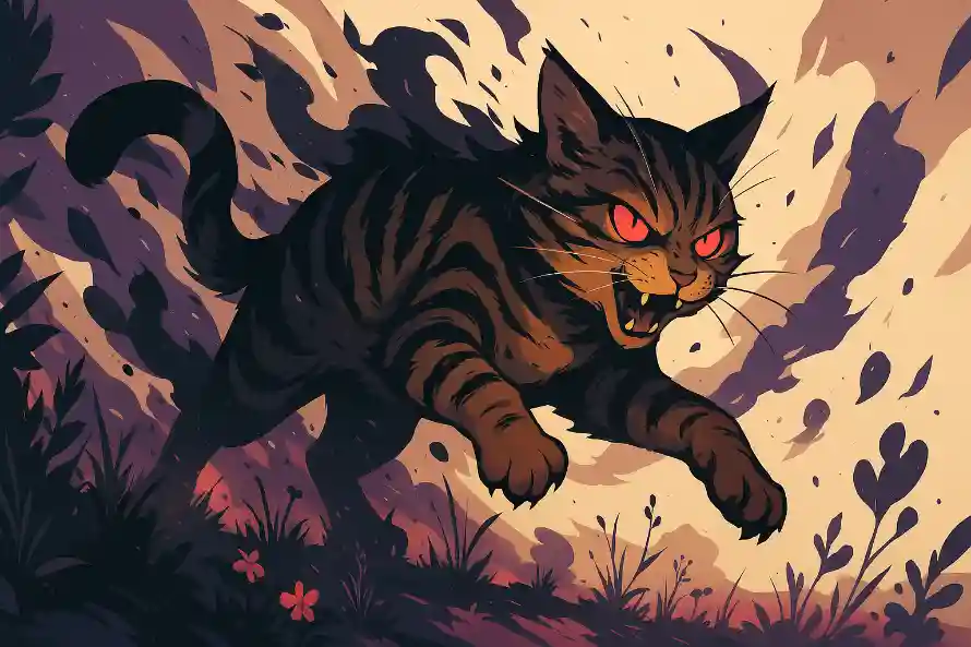 2k丛林壁纸-狸花猫与奔跑-猫科动物热门的壁纸「哲风壁纸」