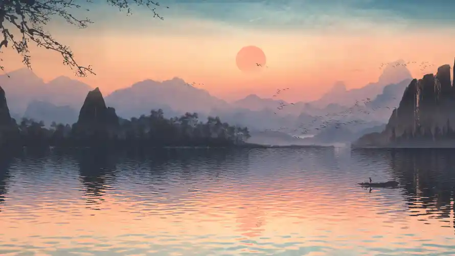 4k倒影壁纸-风景 - 湖面-壁纸分享「哲风壁纸」