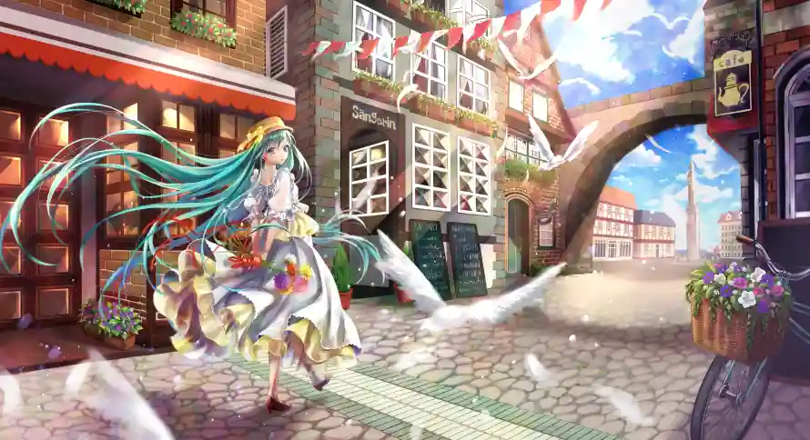 3k初音壁纸-二次元 - 初音未来-动漫插画「哲风壁纸」