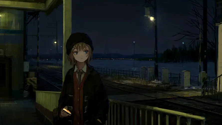 2k女孩壁纸-二次元 - 动漫人物-夜晚场景「哲风壁纸」