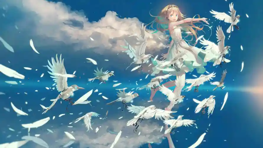 2k天空壁纸-二次元 - 女孩-少女插画热门的壁纸「哲风壁纸」