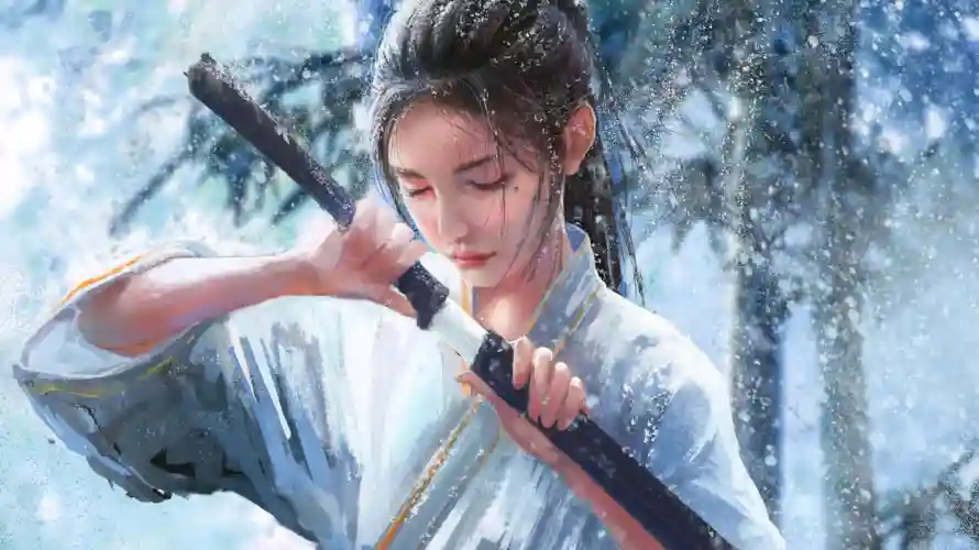 2k女孩壁纸-中式美学 - 武侠-冬日武侠热门的壁纸「哲风壁纸」