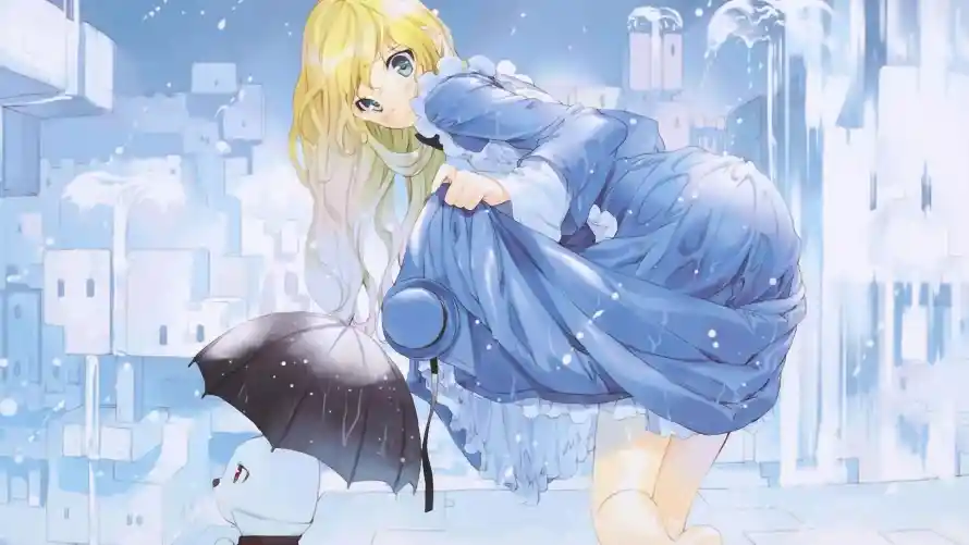 2k女孩壁纸-二次元 - 冬日雪景-动漫插画「哲风壁纸」