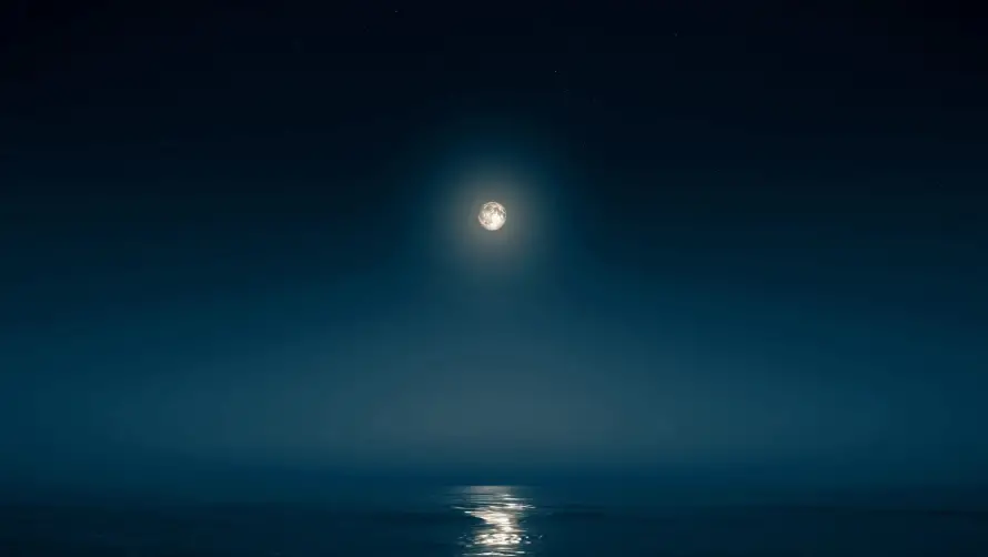 2k夜晚壁纸-月光倒影 - 月夜-自然月色壁纸分享「哲风壁纸」