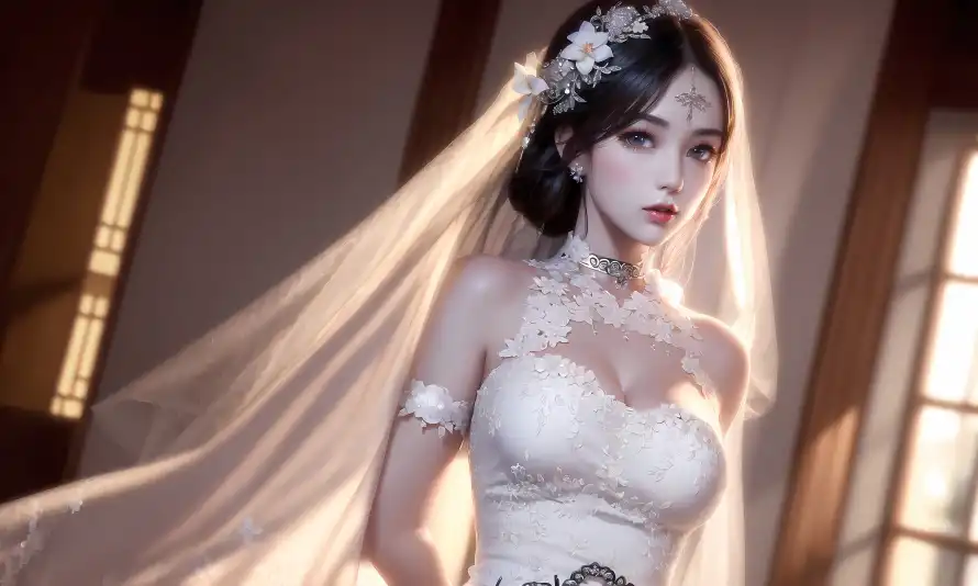 8k动漫壁纸-动漫美女和美女-婚纱插画壁纸分享「哲风壁纸」