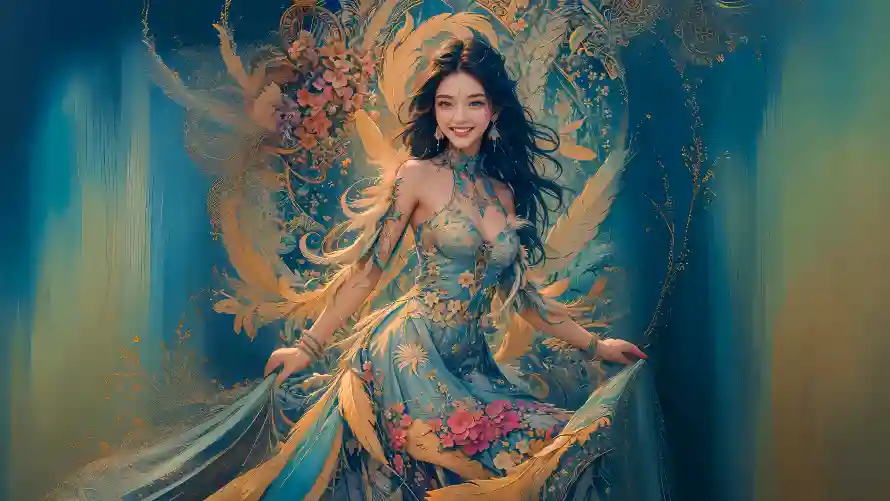 4k美女壁纸-华丽服饰 - 花季-奇幻风格壁纸推荐「哲风壁纸」