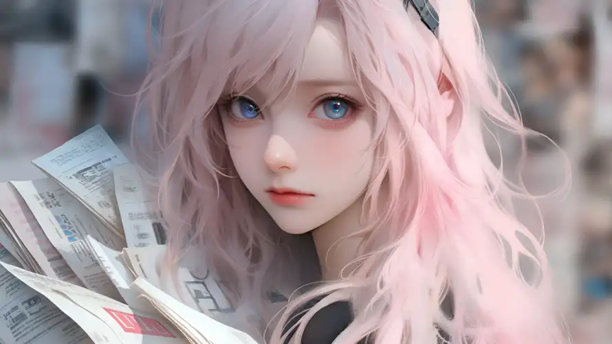 4k少女壁纸-动漫插画和粉发-少女插画热门的壁纸「哲风壁纸」