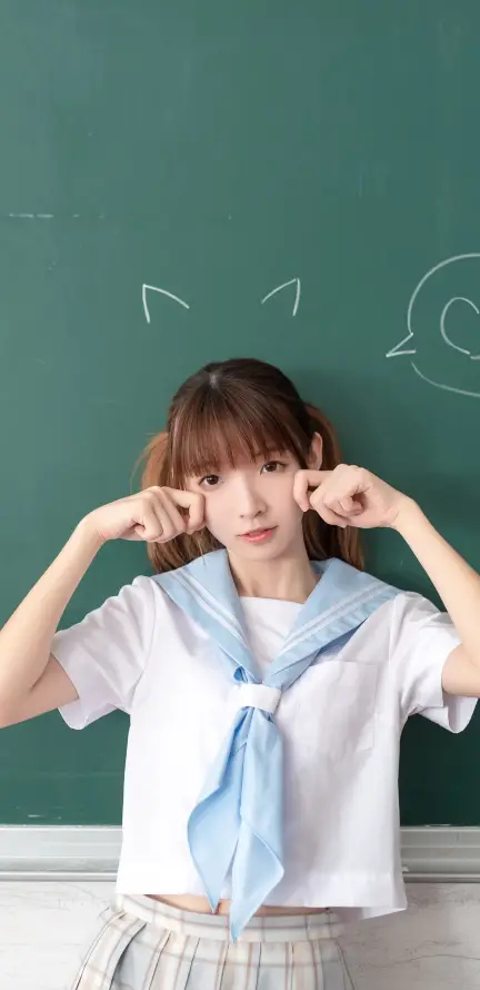 4k可爱壁纸 - 校园风 - 水手服 - 美少女「哲风壁纸」