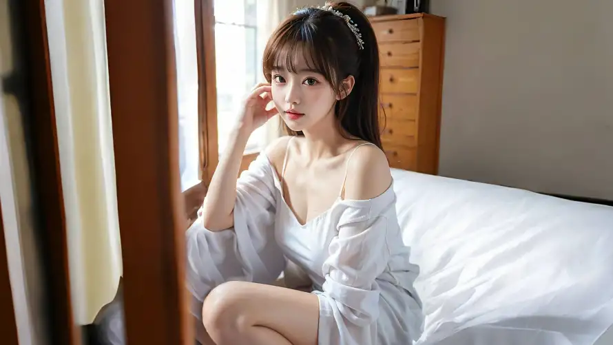3k可爱壁纸-卧室场景与清纯-可爱女生壁纸分享「哲风壁纸」