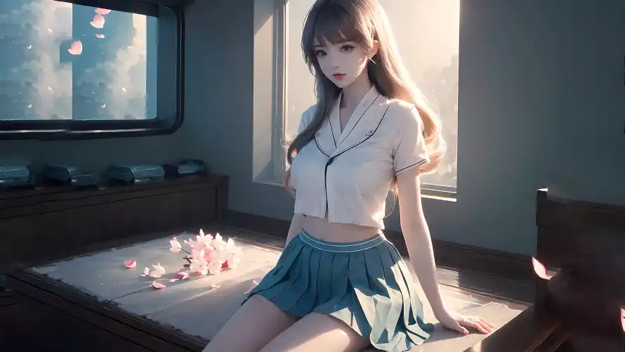 4k学姐壁纸-日系房间 - 美女-校园风格热门的壁纸「哲风壁纸」