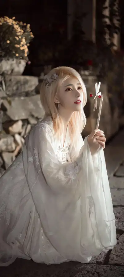 4k可爱壁纸 - 美女 - 魔法棒 - 优雅少女「哲风壁纸」
