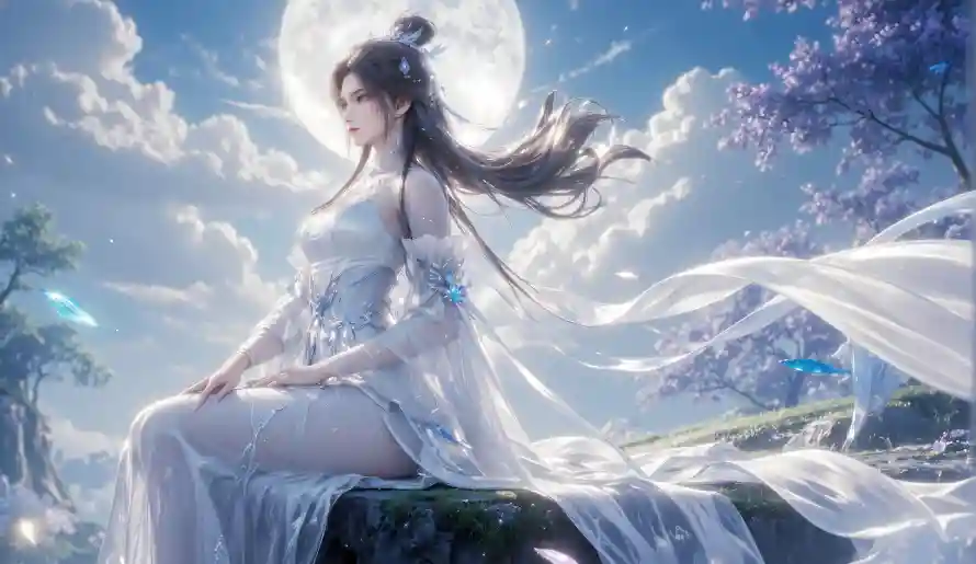 14k云雾壁纸-白衣女子 - 花海-热门的壁纸「哲风壁纸」