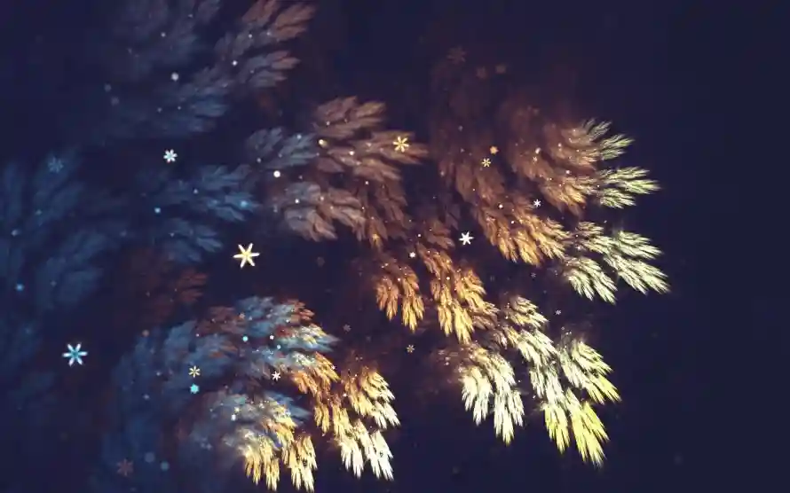 2k色彩壁纸-夜光植物与艺术-星空背景壁纸分享「哲风壁纸」